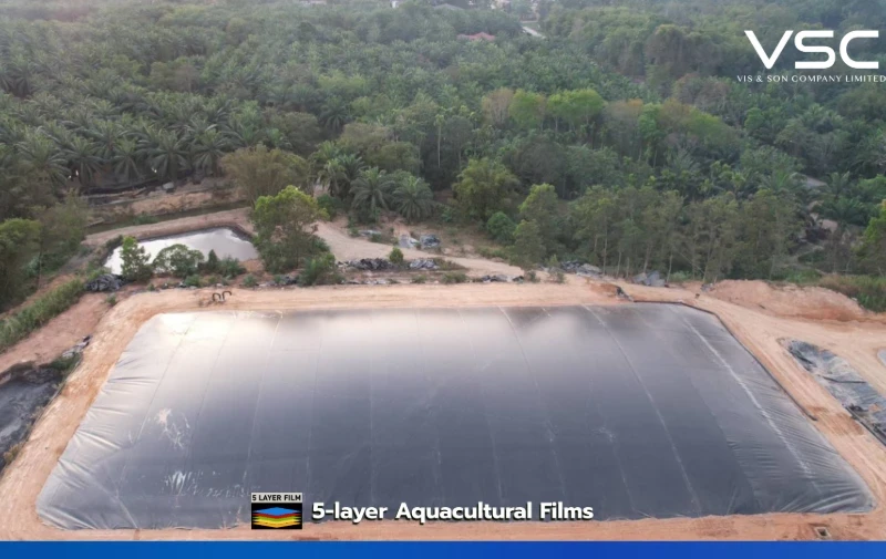 1.50 mm thick HDPE geomembrane for biogas project, Khon Kaen Province.