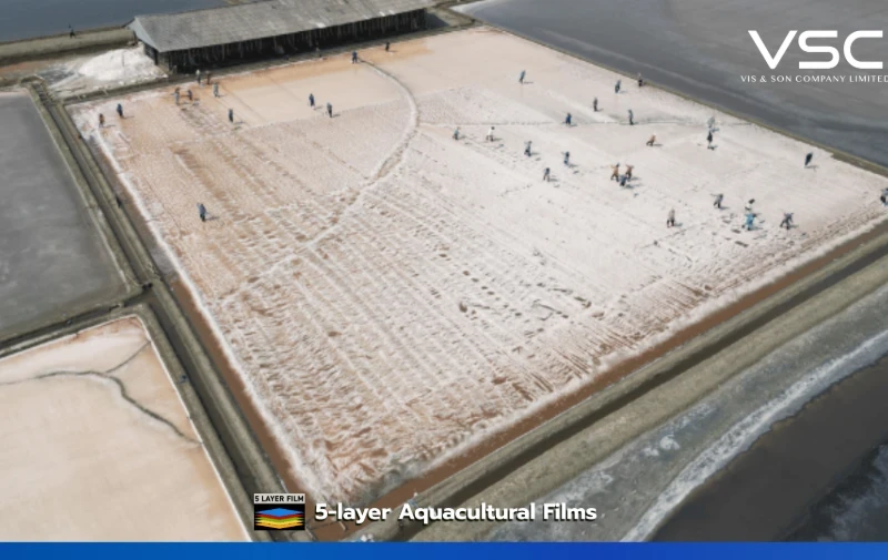 The new salt farm system uses 1.00 mm thick HDPE geomembrane sheets.